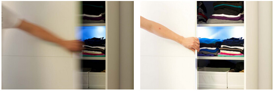 Šatník ovládání osvětlení