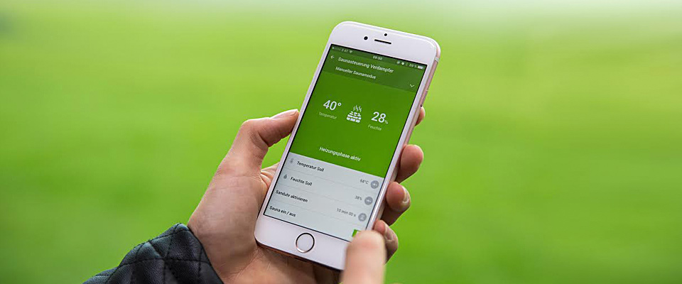 mobilní aplikace pro saunu v chytrém domě