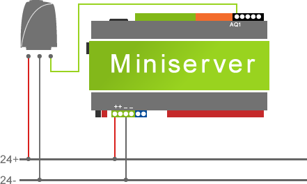 zapojení analogové hlavice 0-10 V do loxone miniserveru