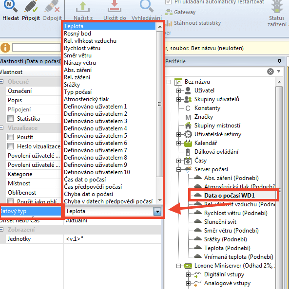 weather service datový type