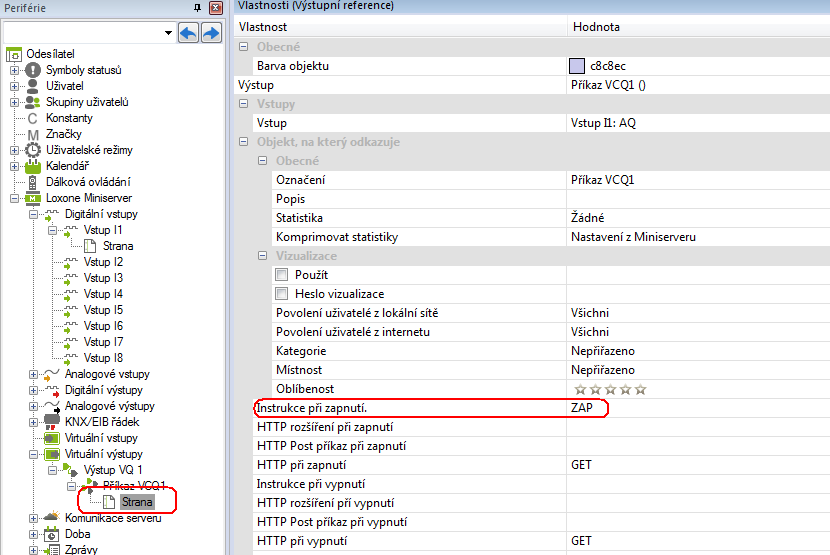 Komunikace UDP zadani virtualniho prikazu