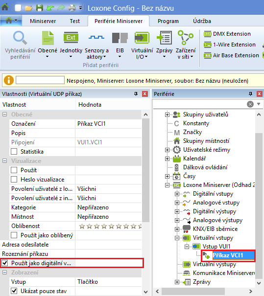 Použít jako digitální vstup
