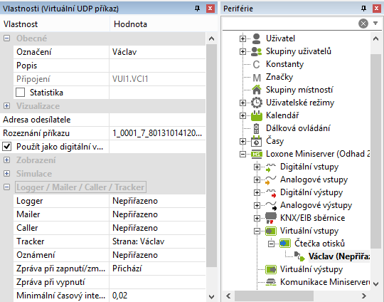 konfigurace UDP config
