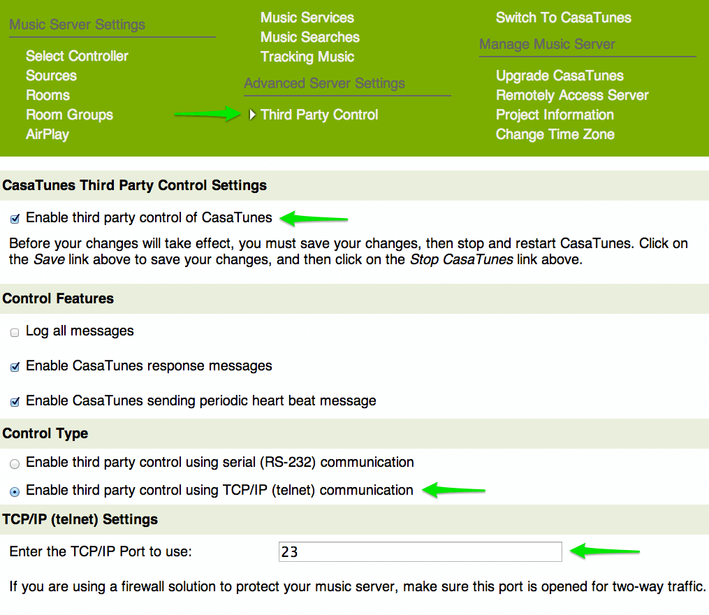 music server 3rd party