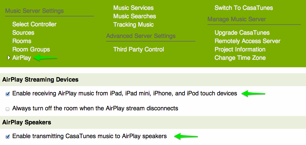 music server airplay