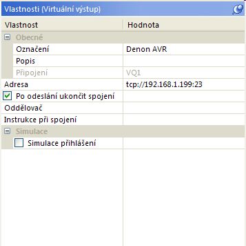 vlastnosti virtualni vystup