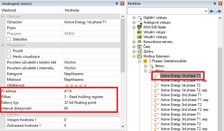 modbus analogovy senzor
