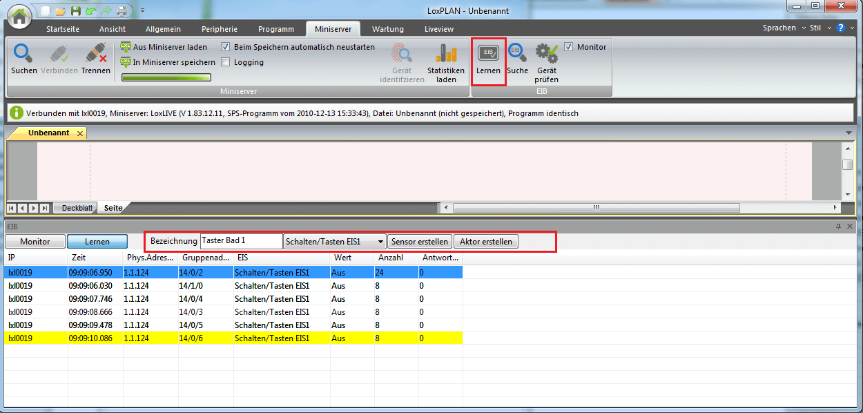 ps ucici rezim loxone config eib knx