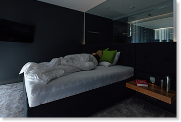 pokoj pro hosty v showhomu