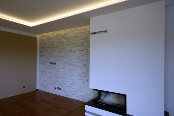 osvětlení v obývacím pokoji