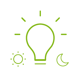 ikona automatická úroveň světla