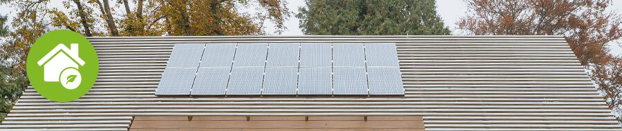 Solární panely na pasivním domě