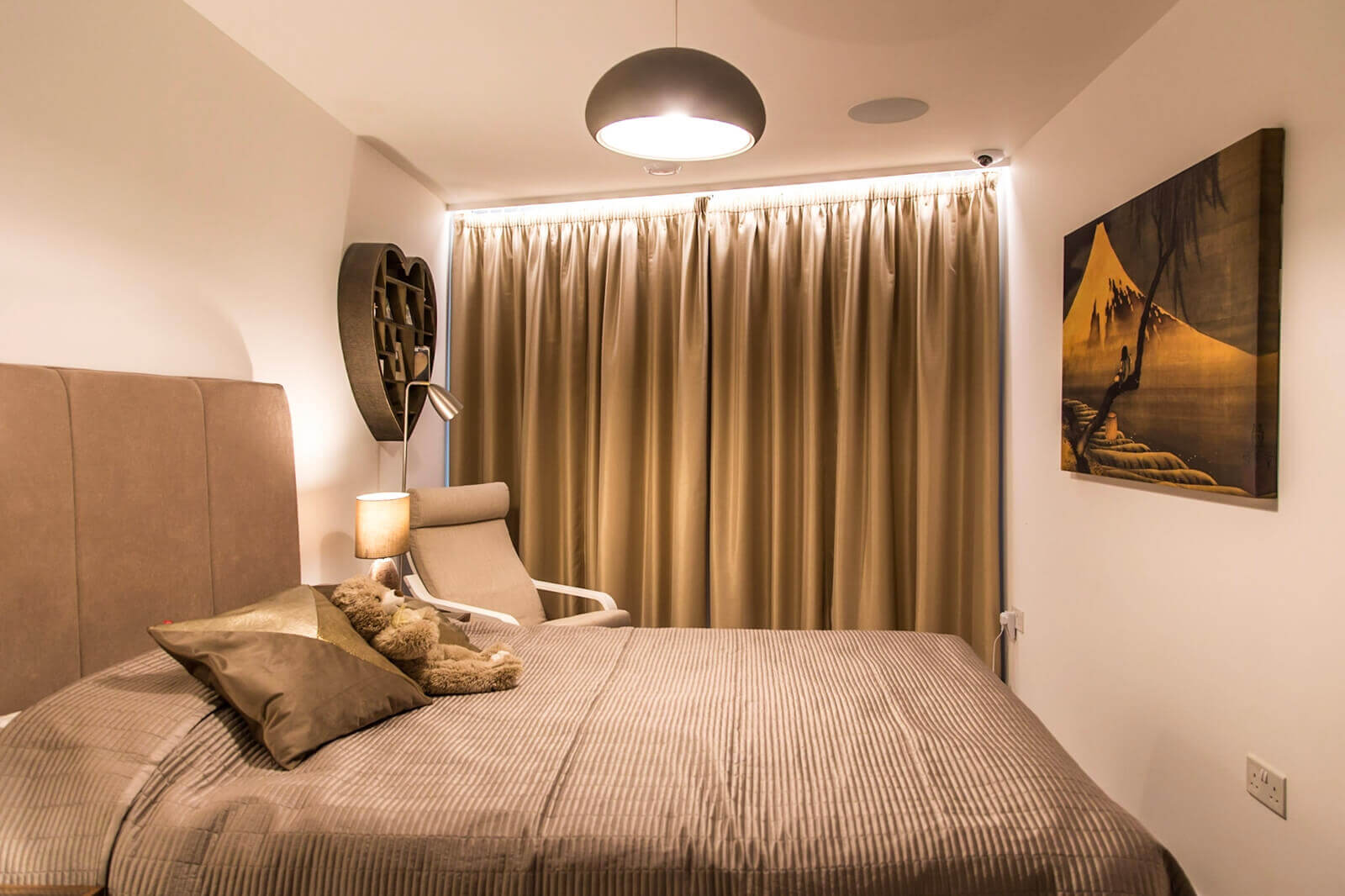 ložnice v chytrém bytě