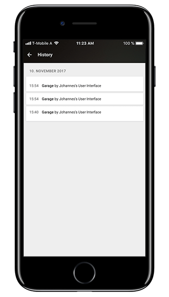 Aplikace zaznamenává historii všech přístupů