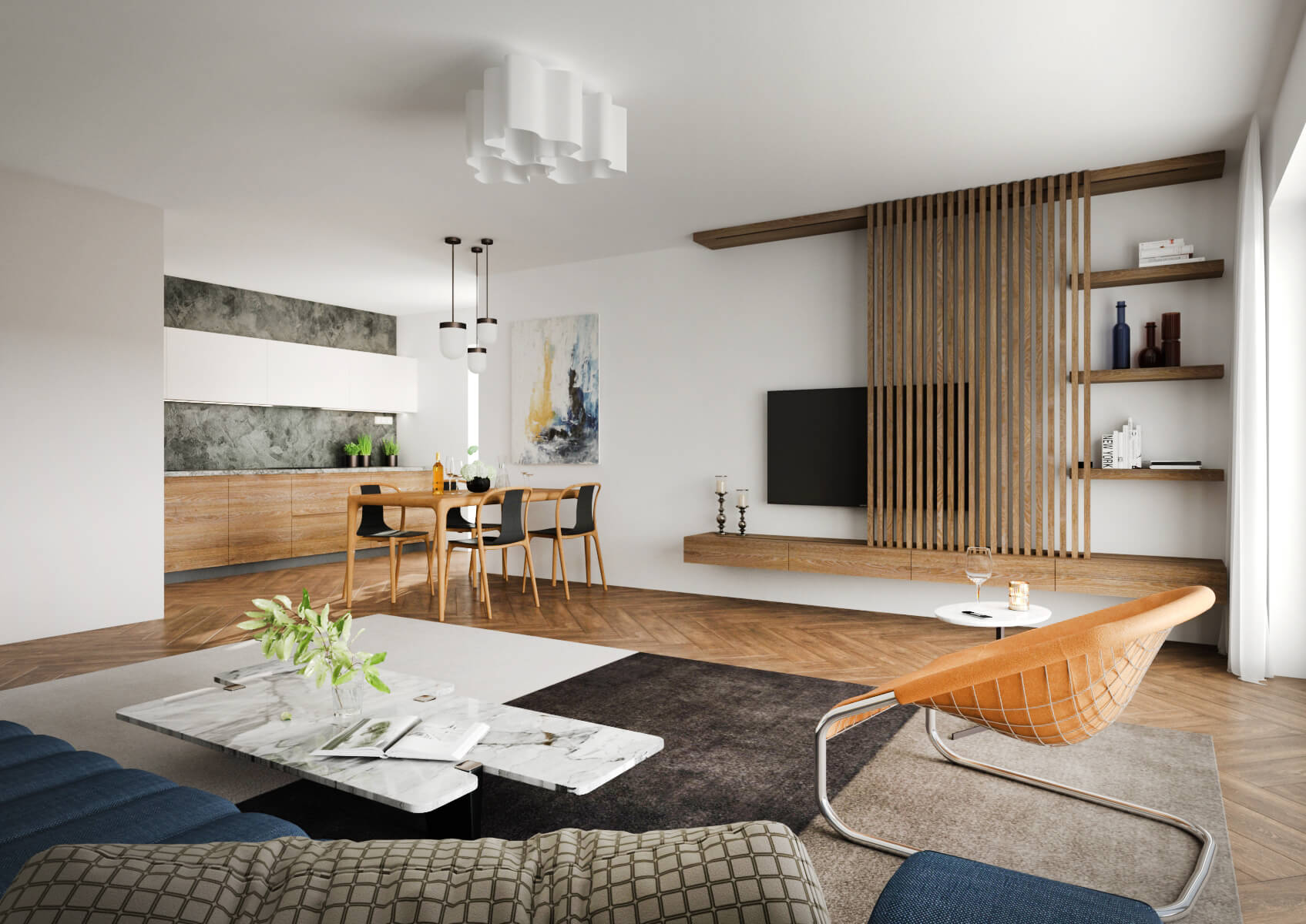 Viladům Děvín - obývací pokoj