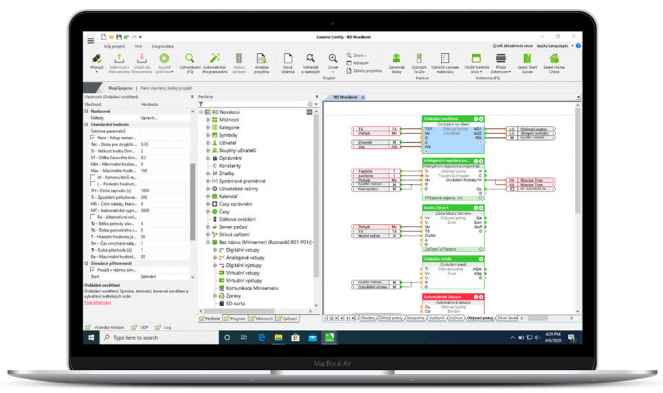 Počítačová aplikace Loxone