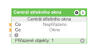 Centrál střešního okna v Configu