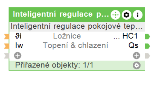 inteligentní regulace pokojové teploty v Configu