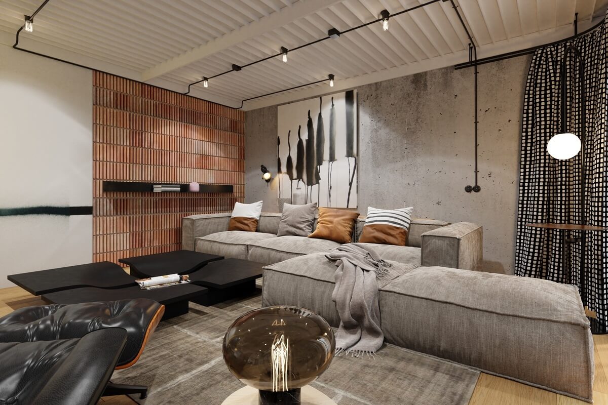 Obývací pokoj v GARDEN LOFTS