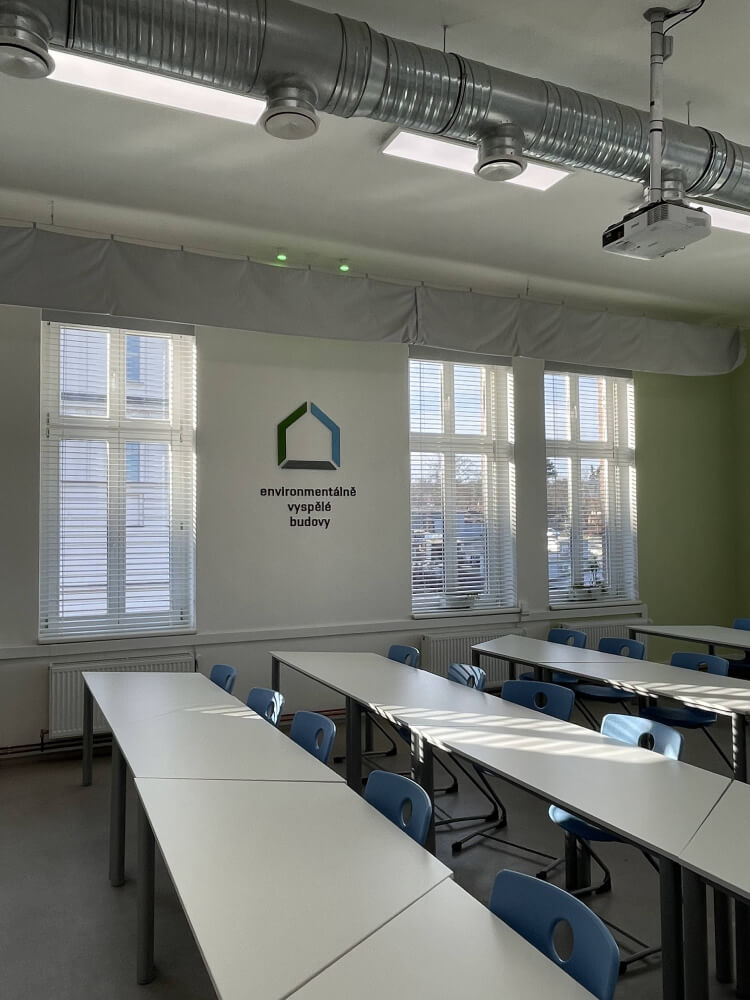 Učebnu využívají například studenti oboru Environmentálně vyspělé budovy