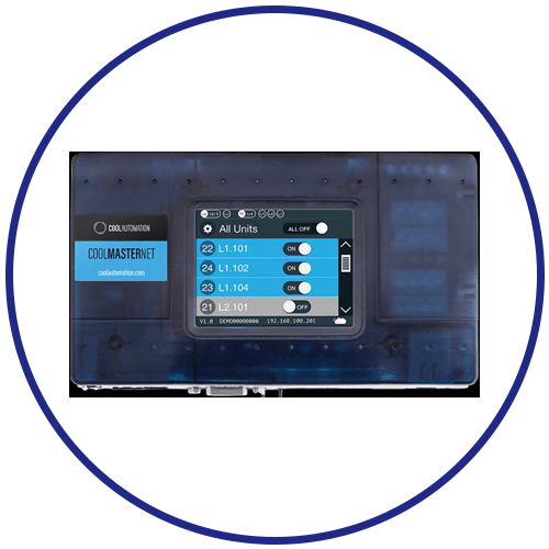 CoolMasterNet slouží pro komunikaci s klimatizační jednotkou.