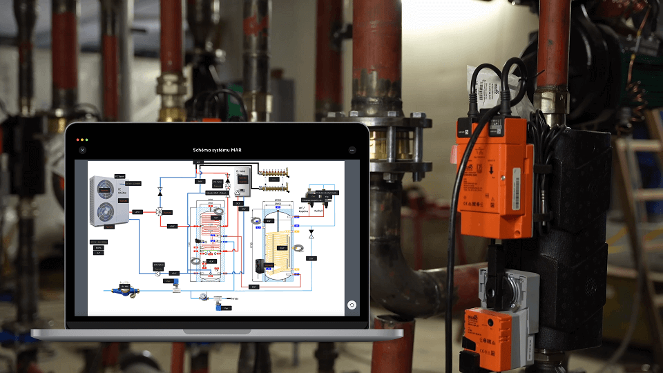 Příklad schématu systému pro správce budovy