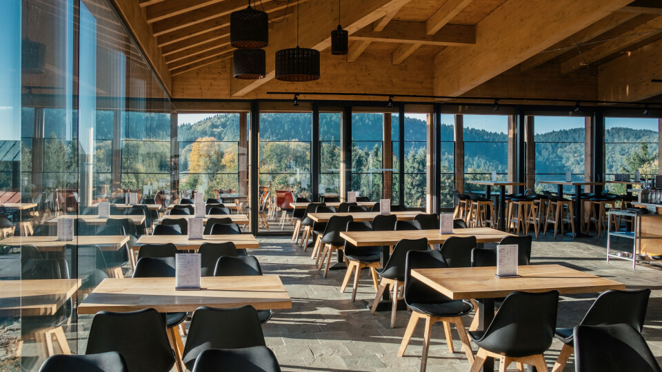 Restaurace v horní stanici