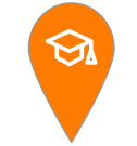 Ikona školy oranžová