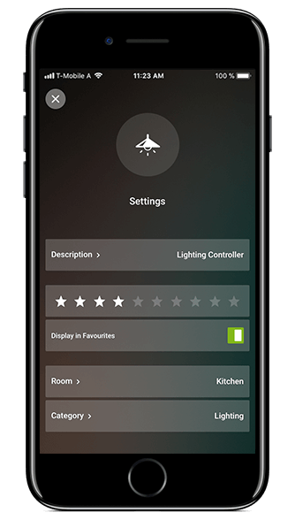 Chytré ovládání světel z aplikace
