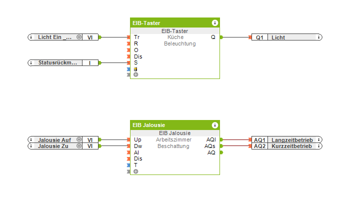 Beispiel KNX Programmierung in der Config