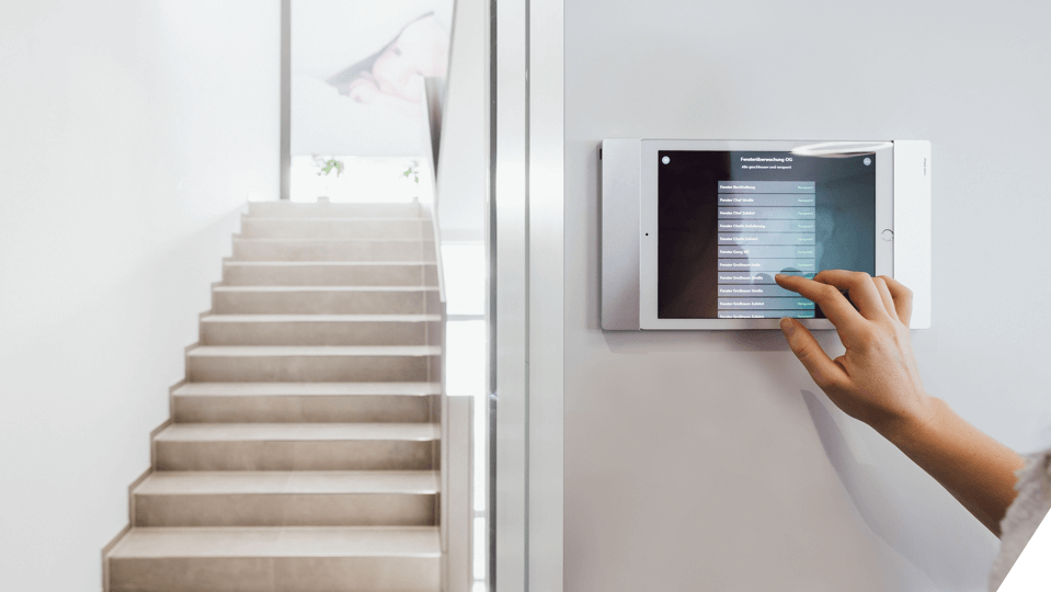 bedienung smart office mit tablet