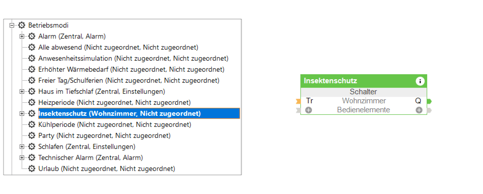 Betriebsmodus für Lichtfarbe gegen Insekten