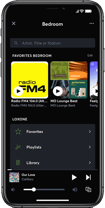 Loxone App Favoriten