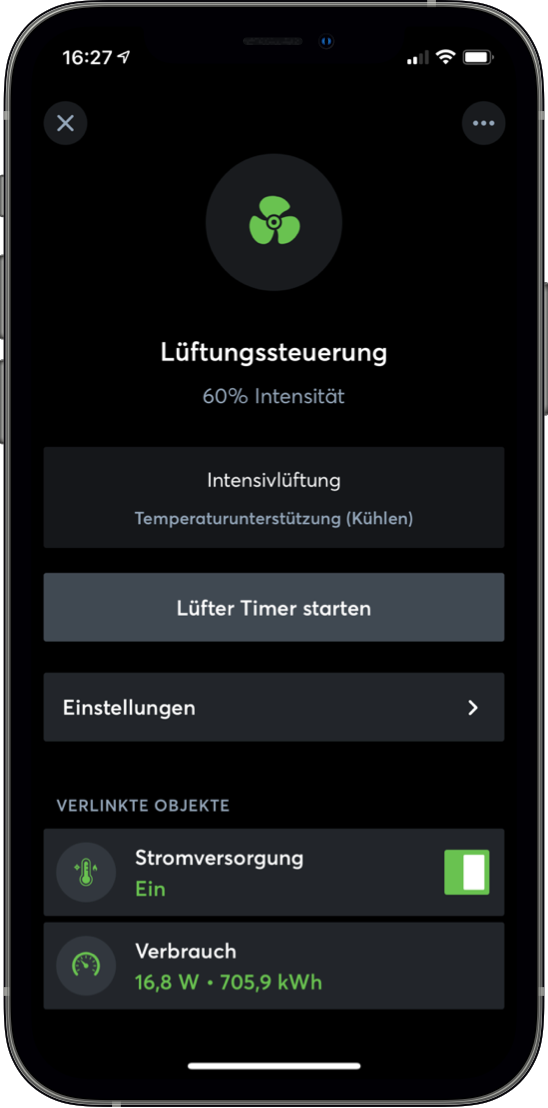 Loxone App Baustein Verlinkung