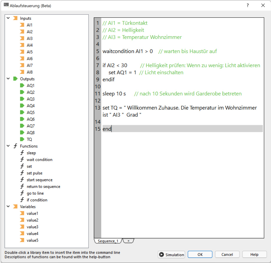 Beim Aufheizen am Vormittag fährt die Beschattung automatisch hoch
