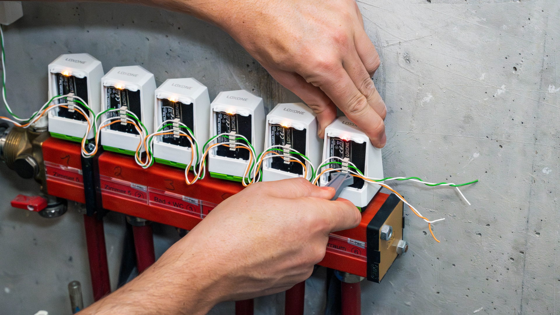 Stellantrieb für Einzelraumregelung Fußbodenheizung