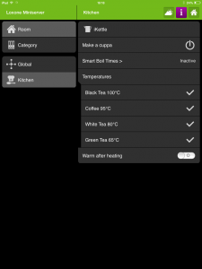 Loxone iKettle User Interface