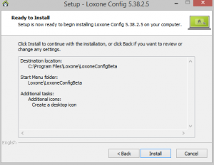 Loxone Config Installation
