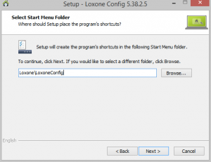Setup Select Start Menu Folder