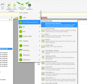 Loxone Config Adding Function Block