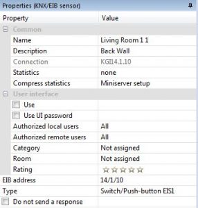 EIB Sensor Properties KNX