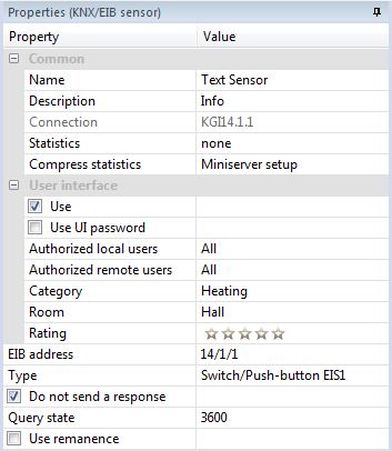 Example Screenshot Of Loxone Config Eib Text Sensor Properties