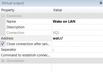 Loxone Config Wake On Lan UDP