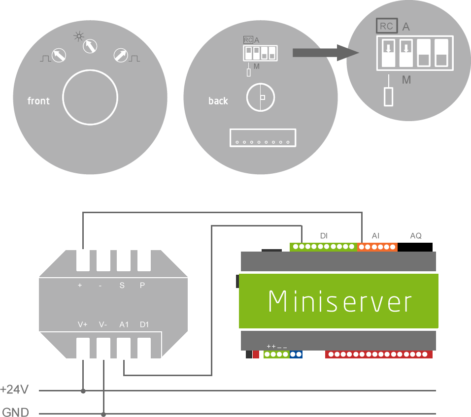 Example On How To Wire A 24V Motion Sensor To Loxone Miniserver