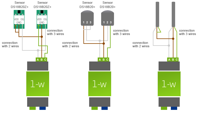 Example On How To Wire A Temperature Sensor And 1Wire Into Loxone Miniserver