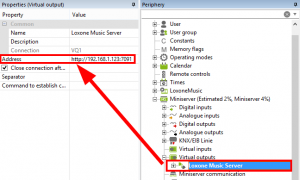 Właściwości VO serwera muzycznego