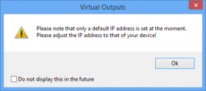 Virtual Outputs Popout