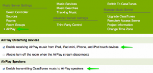 Casatunes Music Server UI Airplay