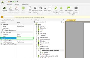 iRoom Controller Properties Panel