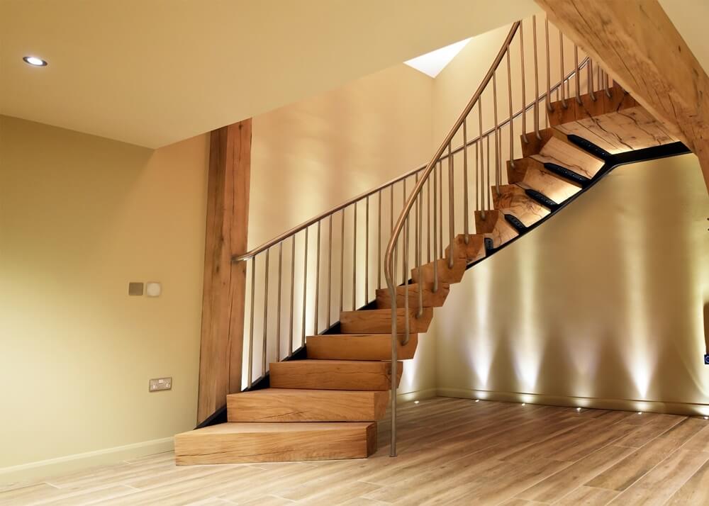Staircase at Orchard Lodge Loxone Smart Home